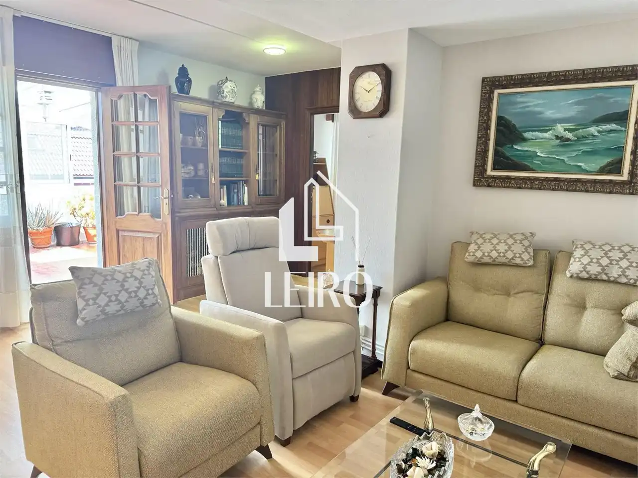 Wohnzimmer von Dachboden zum Verkauf in Vilagarcía de Arousa mit Heizung, Parkett und Terrasse