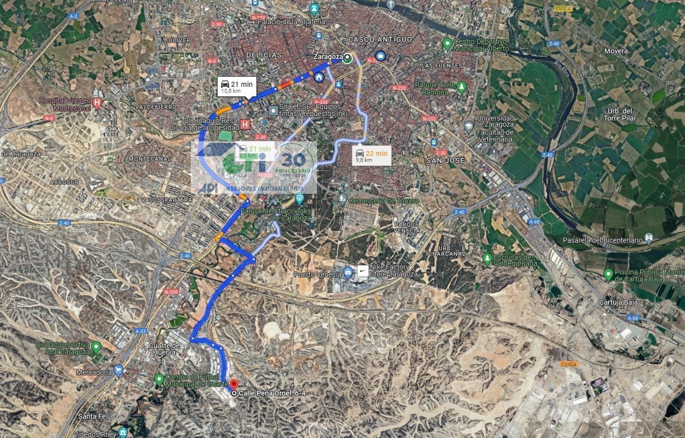 Exterior view of Industrial land for sale in Cuarte de Huerva