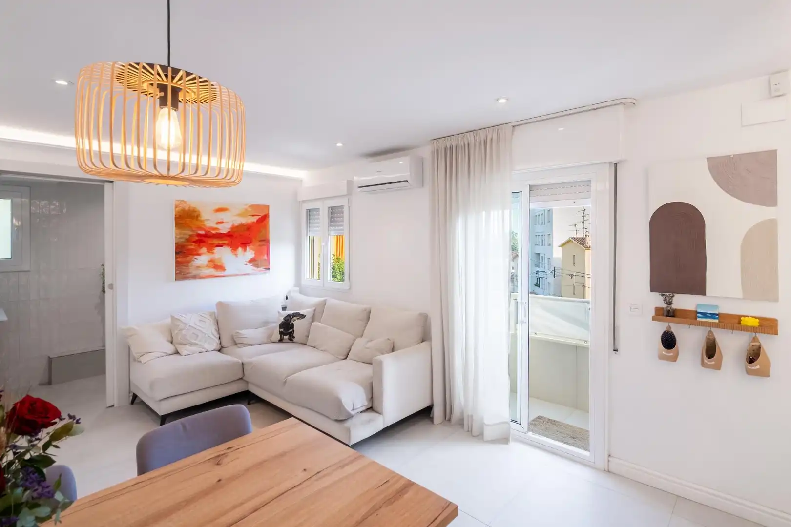 Sala de estar de Piso en venta en Sant Andreu de Llavaneres con Aire acondicionado, Amueblado y Balcón