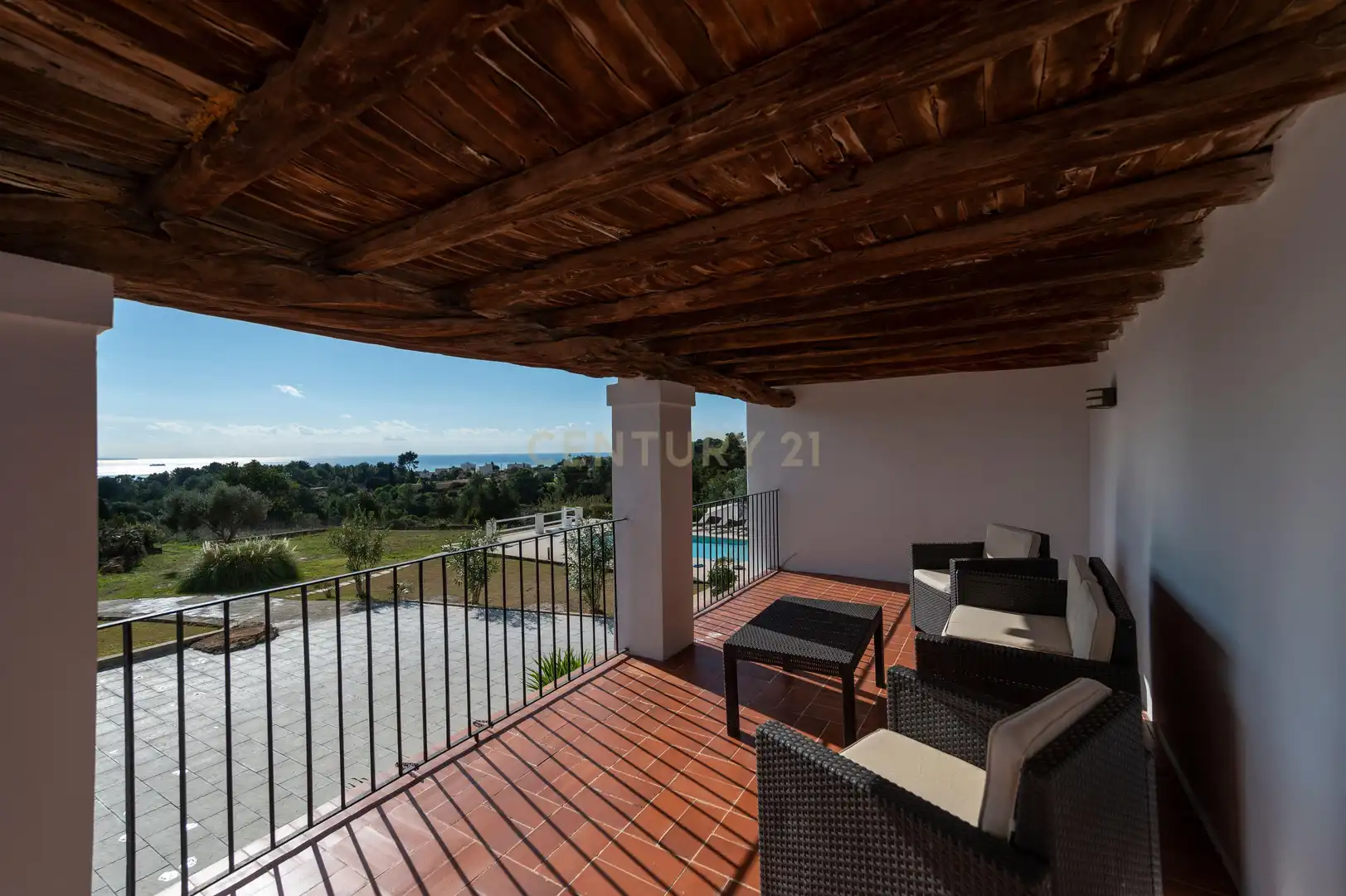 Terrasse von Haus oder Chalet zur Miete in Sant Josep de sa Talaia mit Klimaanlage, Privatgarten und Möbliert