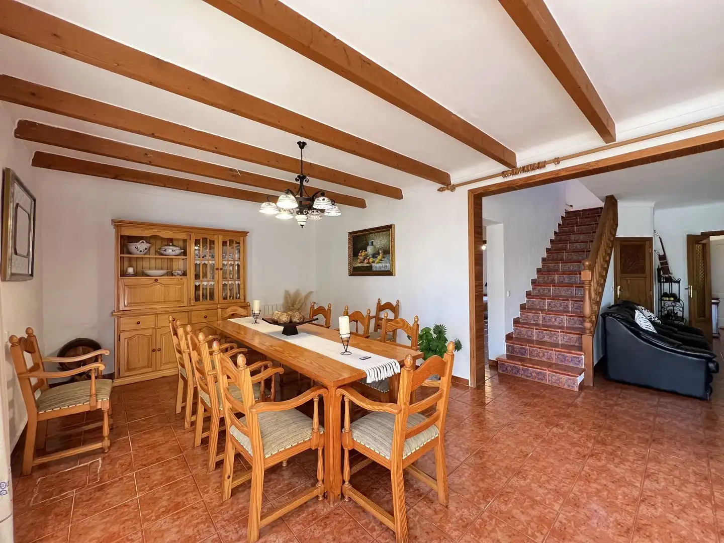 Comedor de Finca rústica de alquiler en Ses Salines con Calefacción, Jardín privado y Piscina