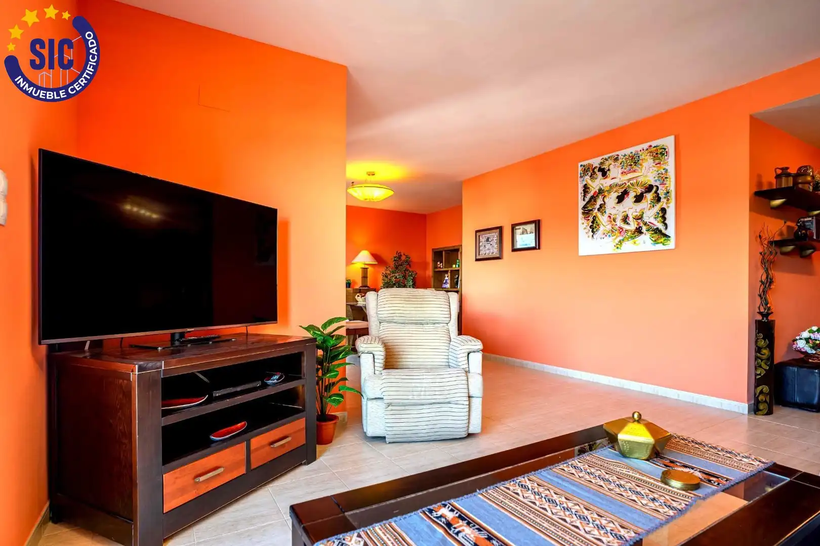 Sala de estar de Ático en venta en Oropesa del Mar / Orpesa con Aire acondicionado, Terraza y Amueblado