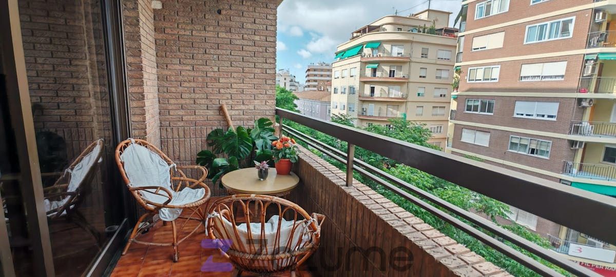 Balcony of Flat to rent in  Valencia Capital  with Terrace, Furnished and Oven