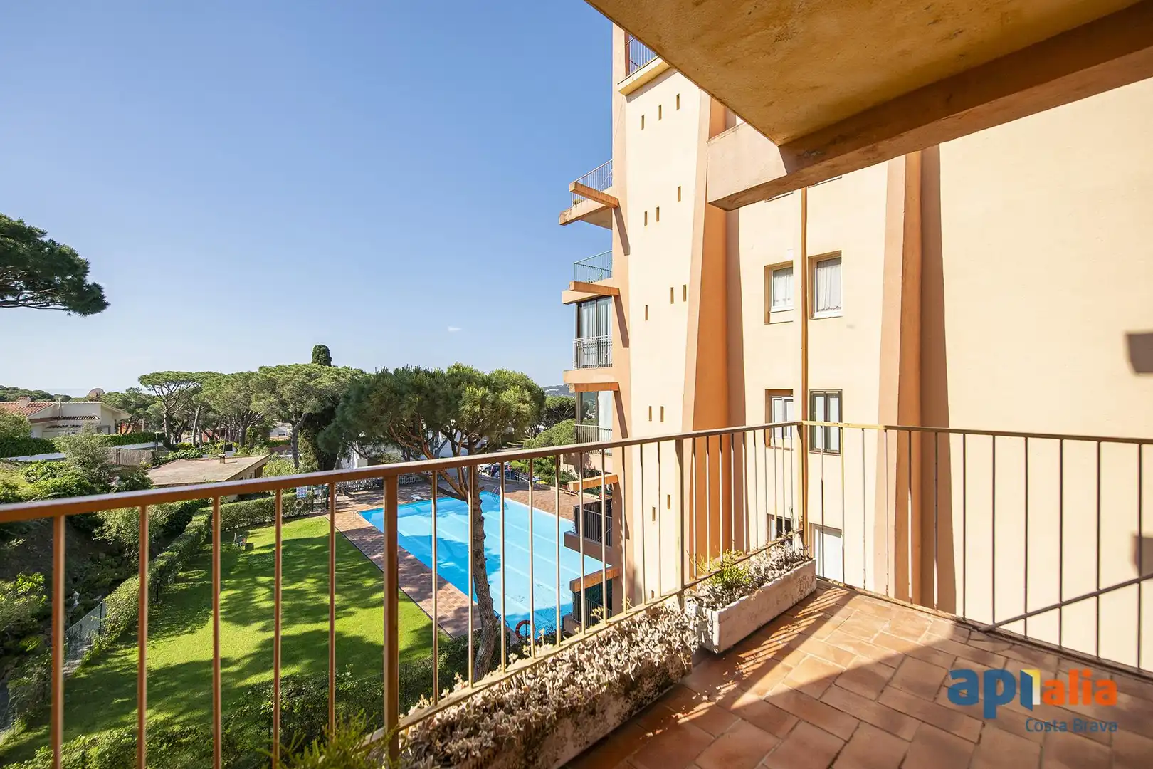 Terrassa de Apartament en venda en Castell d'Aro, Platja d'Aro i s'Agaró amb Jardí privat i Piscina