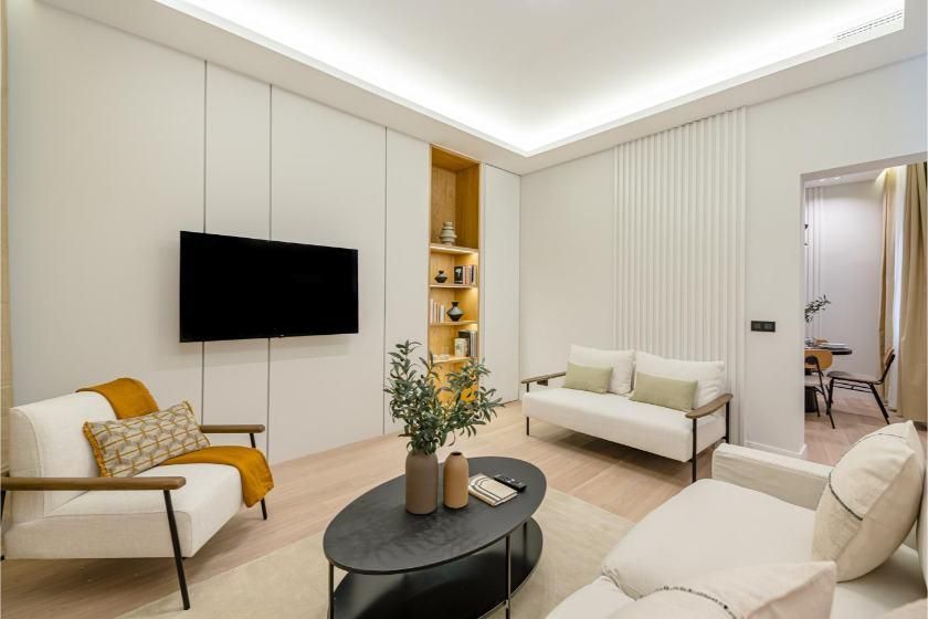Living room of Flat for sale in  Madrid Capital  with Air Conditioner and Furnished