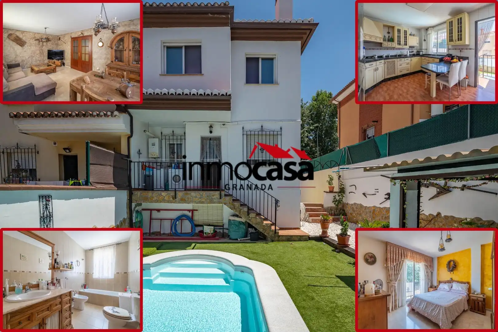 Vista exterior de Casa adosada en venta en Jun con Aire acondicionado, Jardín privado y Piscina