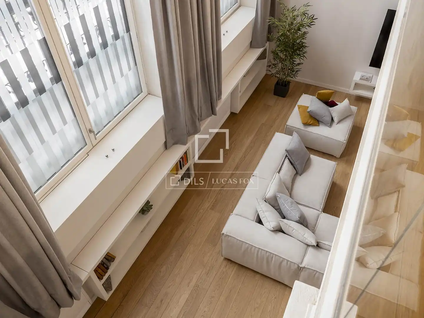 Sala de estar de Loft de alquiler en Barcelona con Aire acondicionado, Calefacción y Parquet