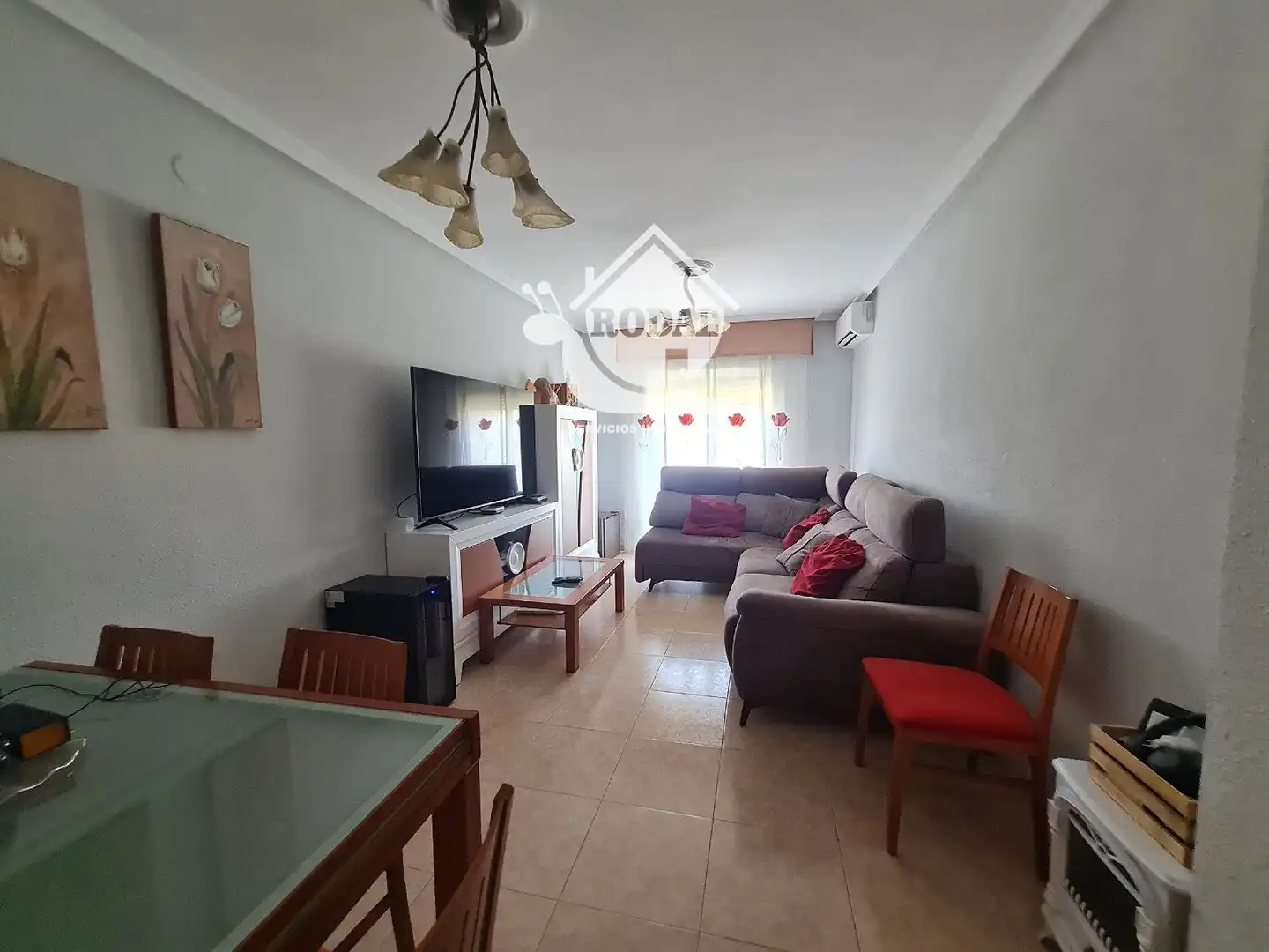 Sala de estar de Piso en venta en Huércal de Almería con Aire acondicionado, Calefacción y Parquet