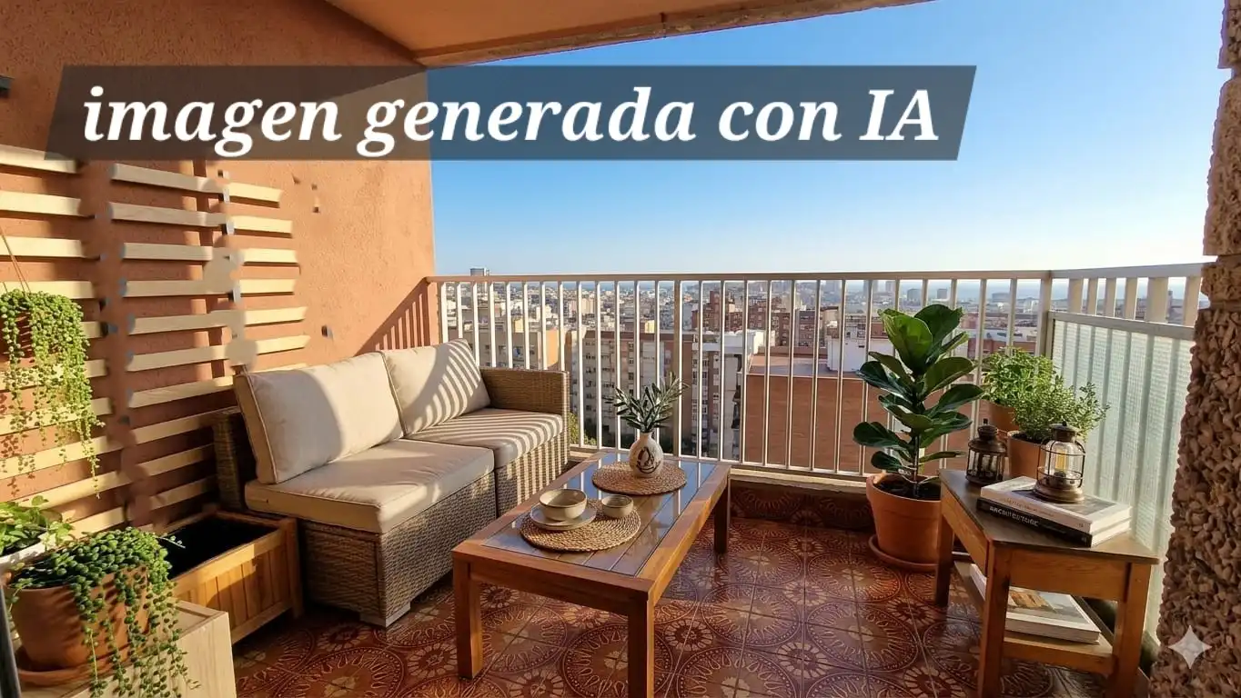 Garten von Dachboden zum Verkauf in Santa Coloma de Gramenet mit Klimaanlage, Heizung und Terrasse