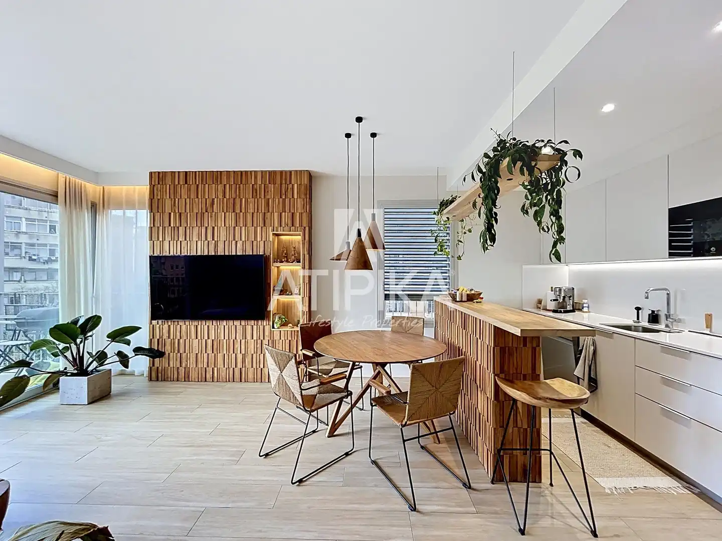 Living room of Flat for rent in Barcelona  with Air Conditioner, Parquet flooring and Terrace