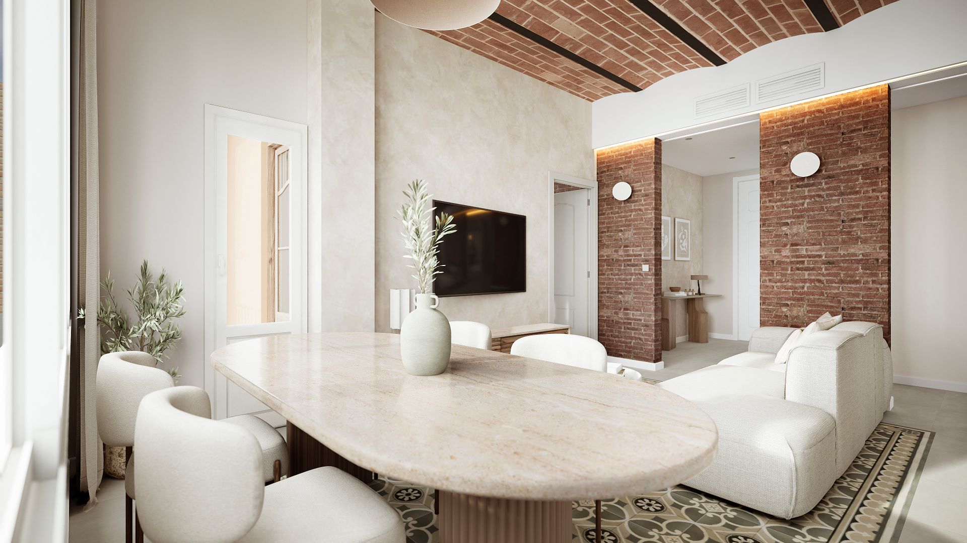 Dining room of Flat for sale in  Barcelona Capital  with Air Conditioner, Heating and Oven