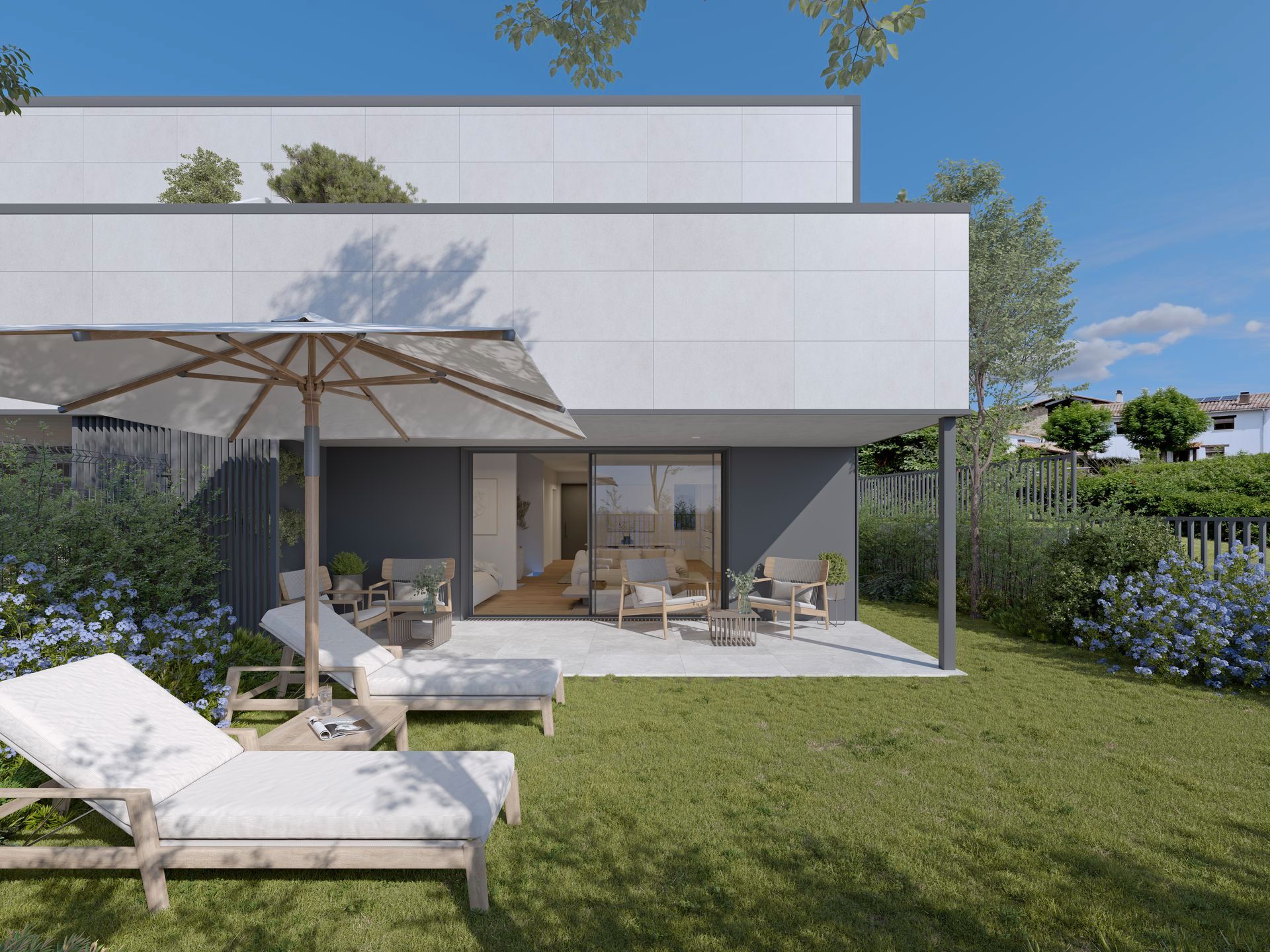 Terrace of Single-family semi-detached for sale in Berrioplano / Berriobeiti