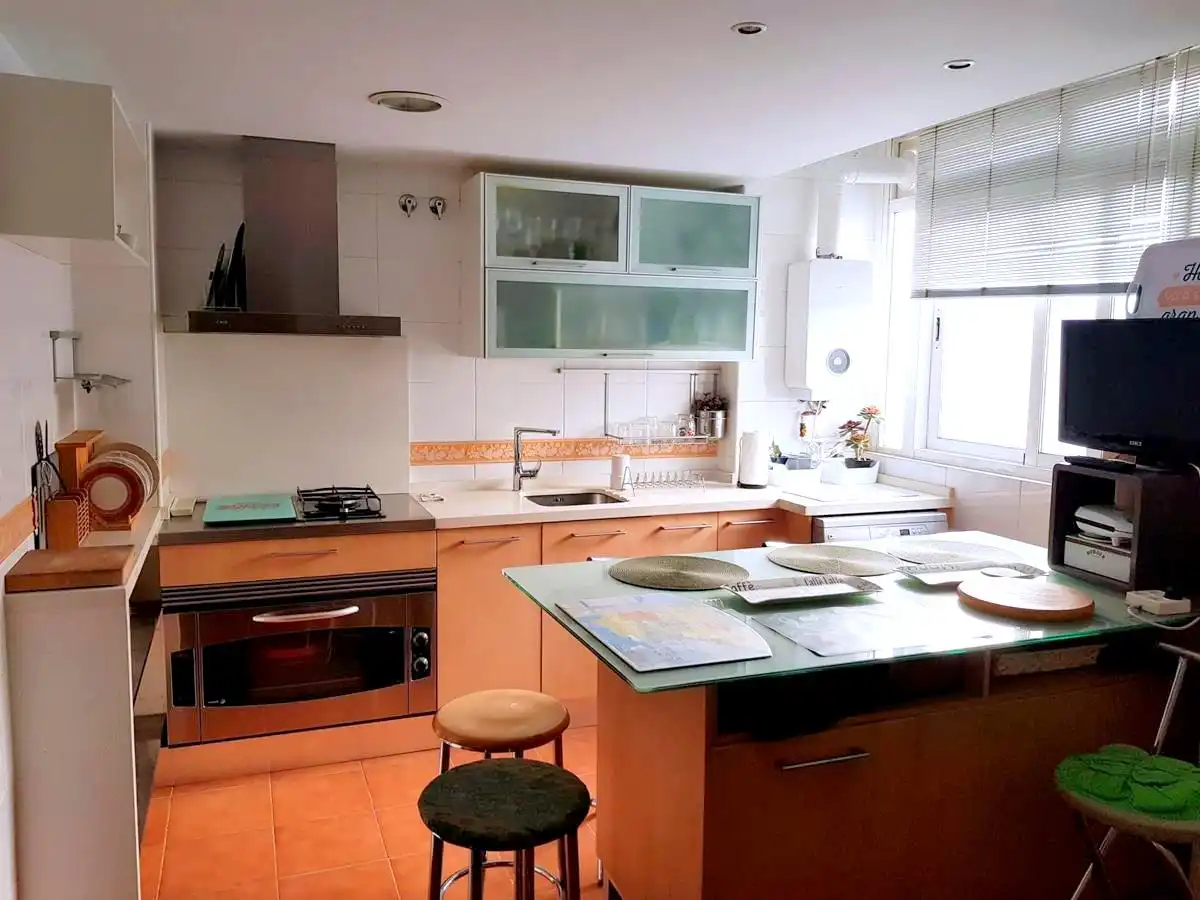 Cuina de Àtic de lloguer en Málaga amb Jardí privat, Terrassa i Moblat