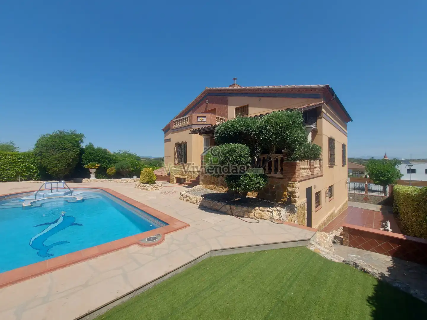 Garden of Houses for sale in Olèrdola  with Air Conditioner, Heating and Private garden