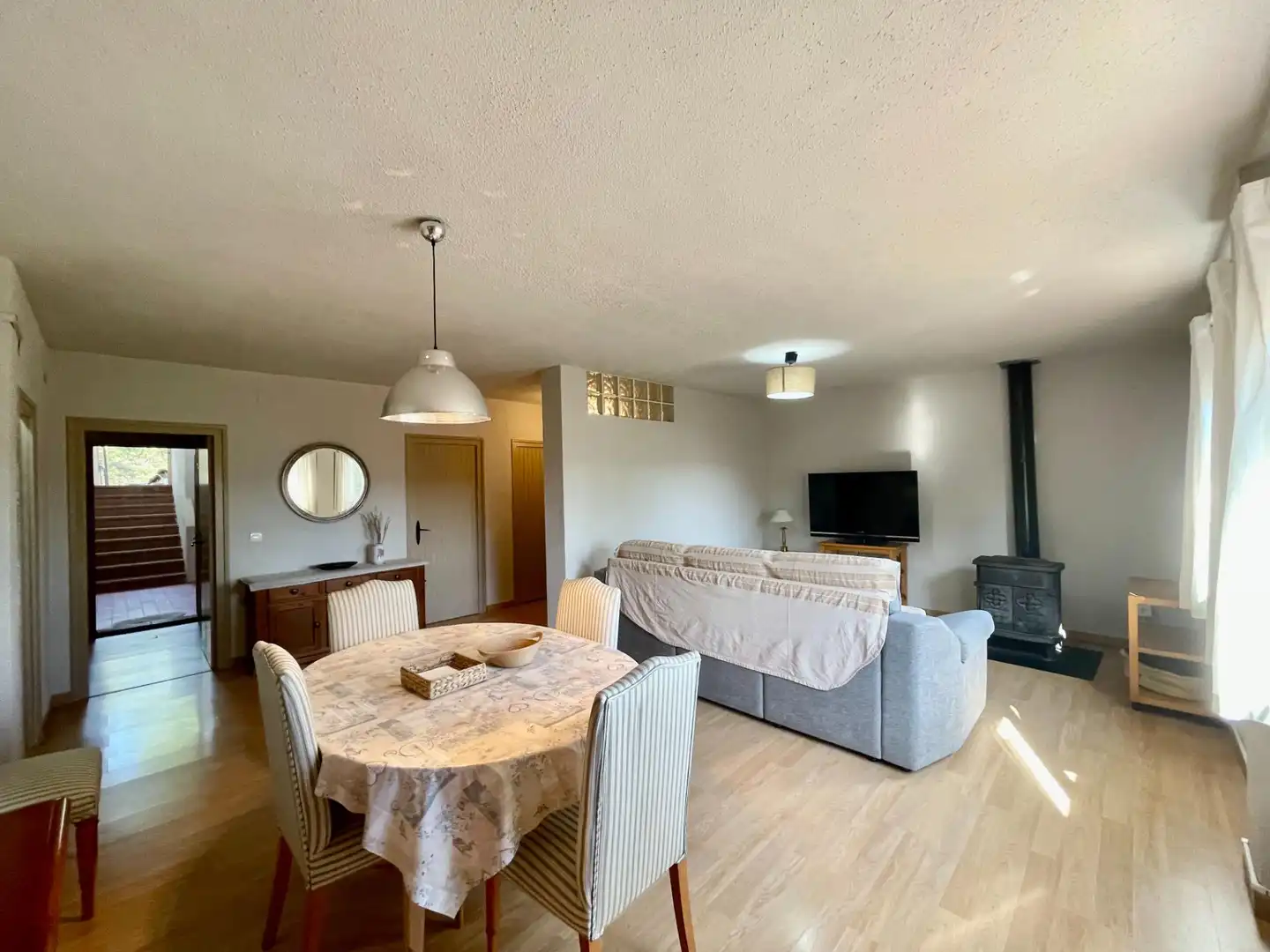 Living room of Flat for rent in Alcalá de la Selva  with Heating, Terrace and Storage room