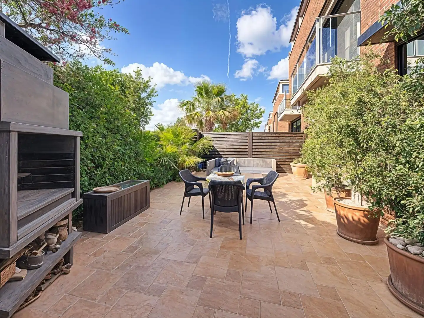 Terraza de Casa adosada de alquiler en Godella con Aire acondicionado, Calefacción y Jardín privado