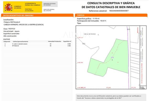 Terreno en Venta en N/A en Arcos de la Sierra