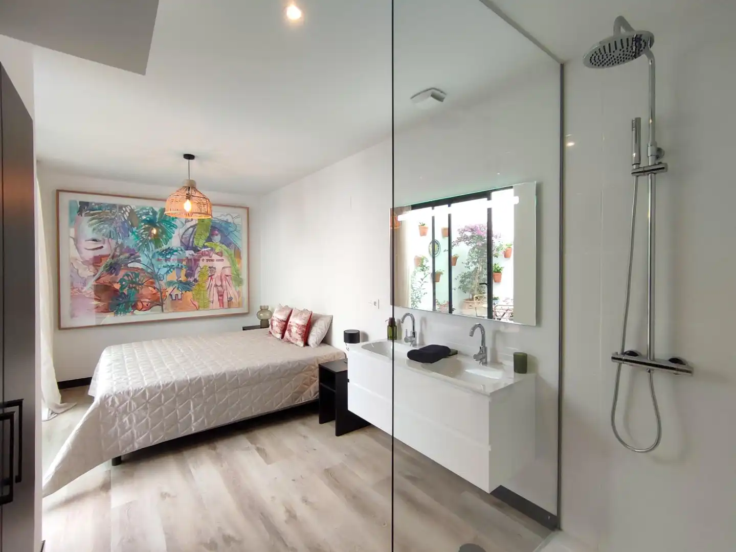 Dormitori de Apartament en venda en Mijas amb Aire condicionat, Calefacció i Jardí privat