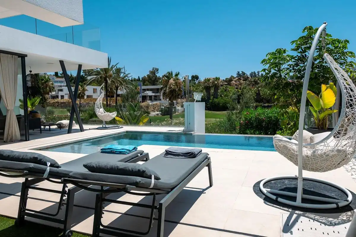 Terrace of Houses for rent in Estepona  with Air Conditioner, Heating and Private garden