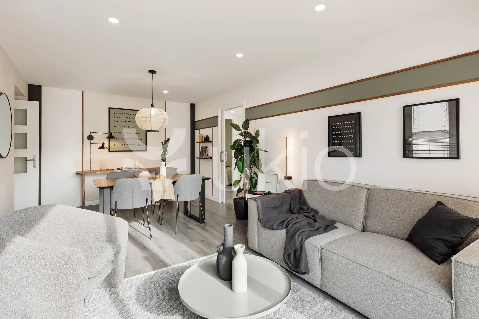 Sala de estar de Piso de alquiler en Barcelona con Aire acondicionado, Calefacción y Amueblado