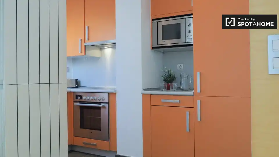 Kitchen of Flat for rent in Madrid  with Air Conditioner, Heating and Furnished