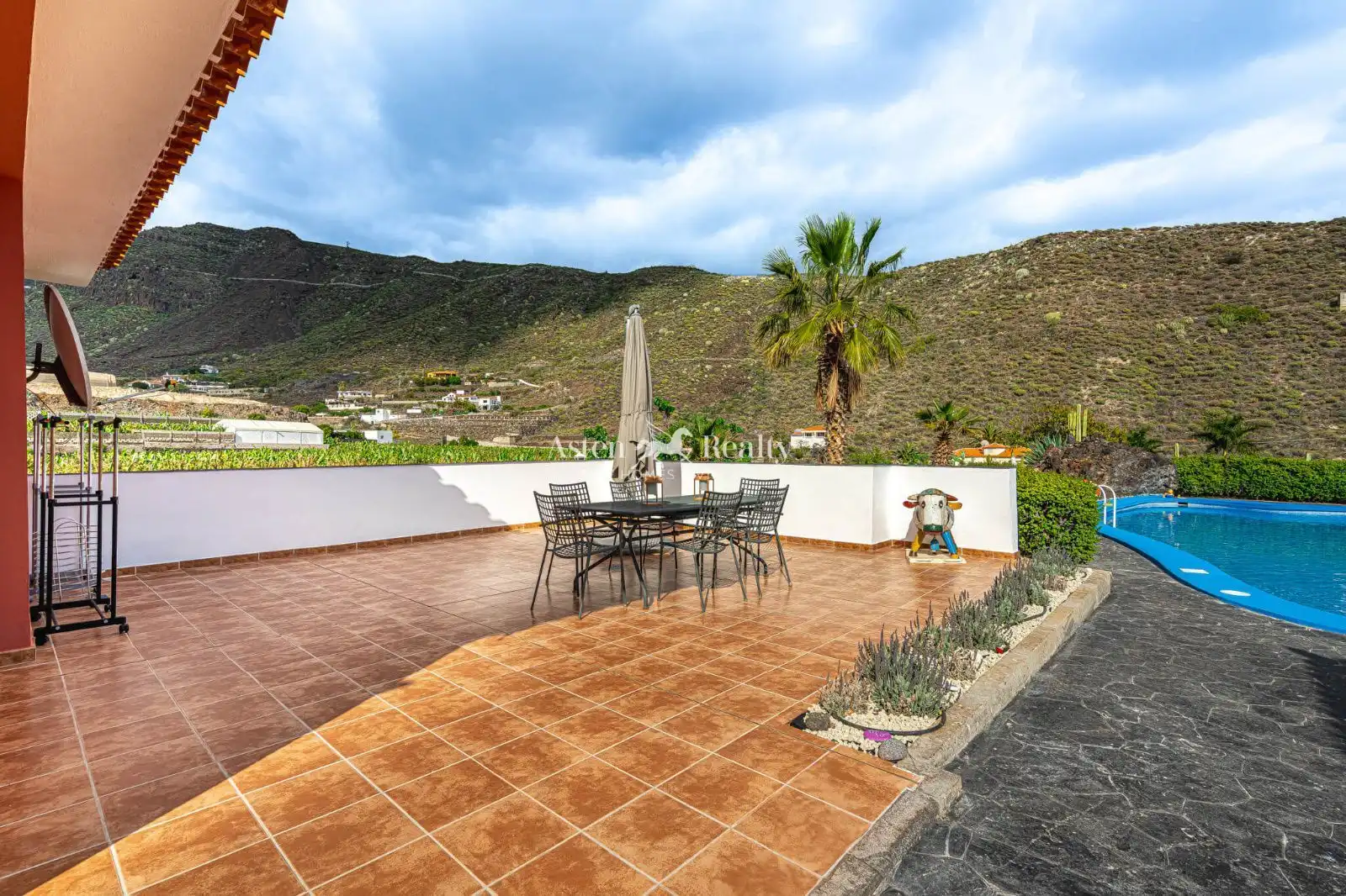 Terraza de Casa o chalet en venta en Santiago del Teide con Aire acondicionado, Calefacción y Piscina