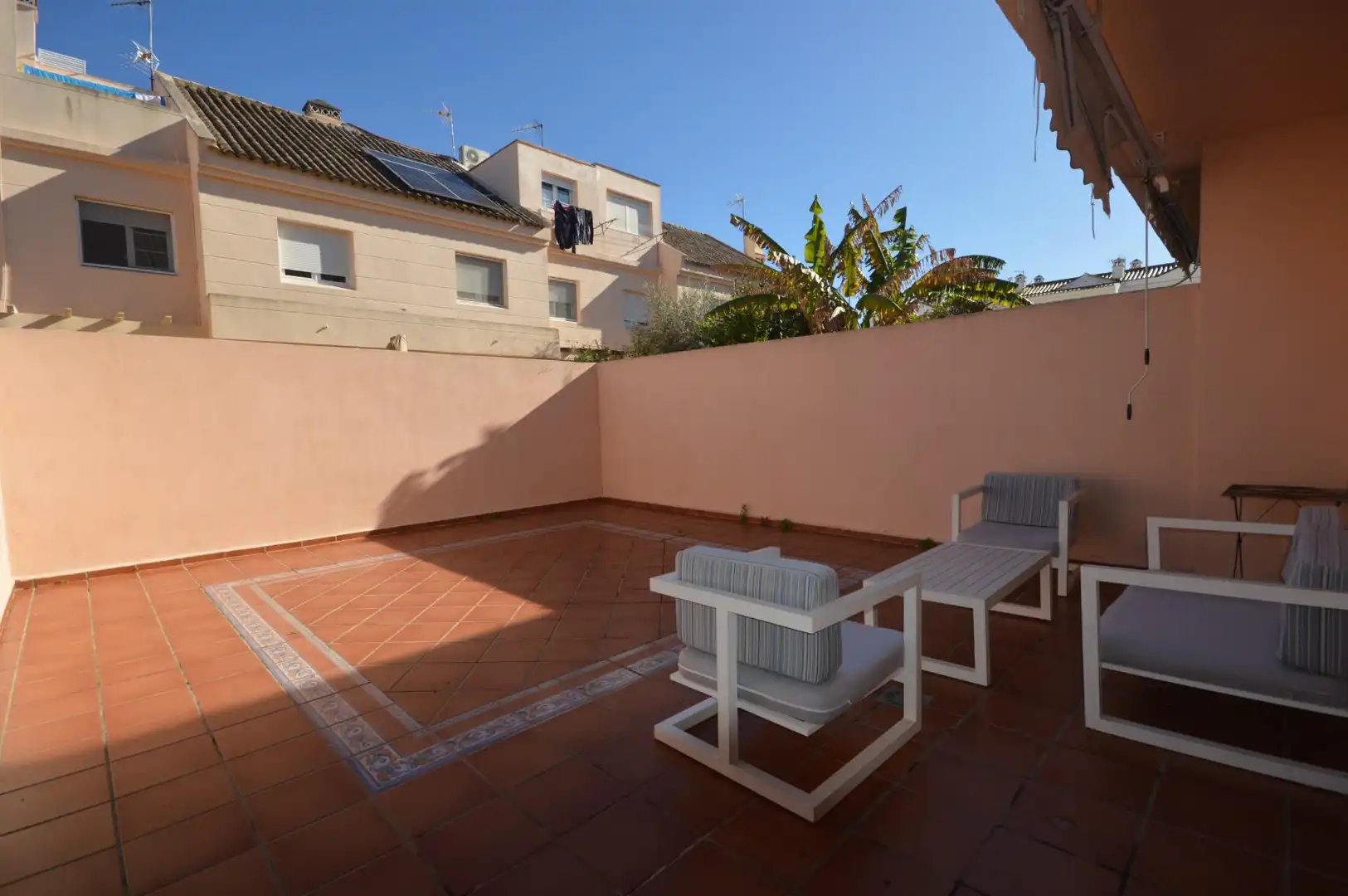 Terraza de Casa adosada en venta en El Puerto de Santa María con Aire acondicionado, Calefacción y Jardín privado