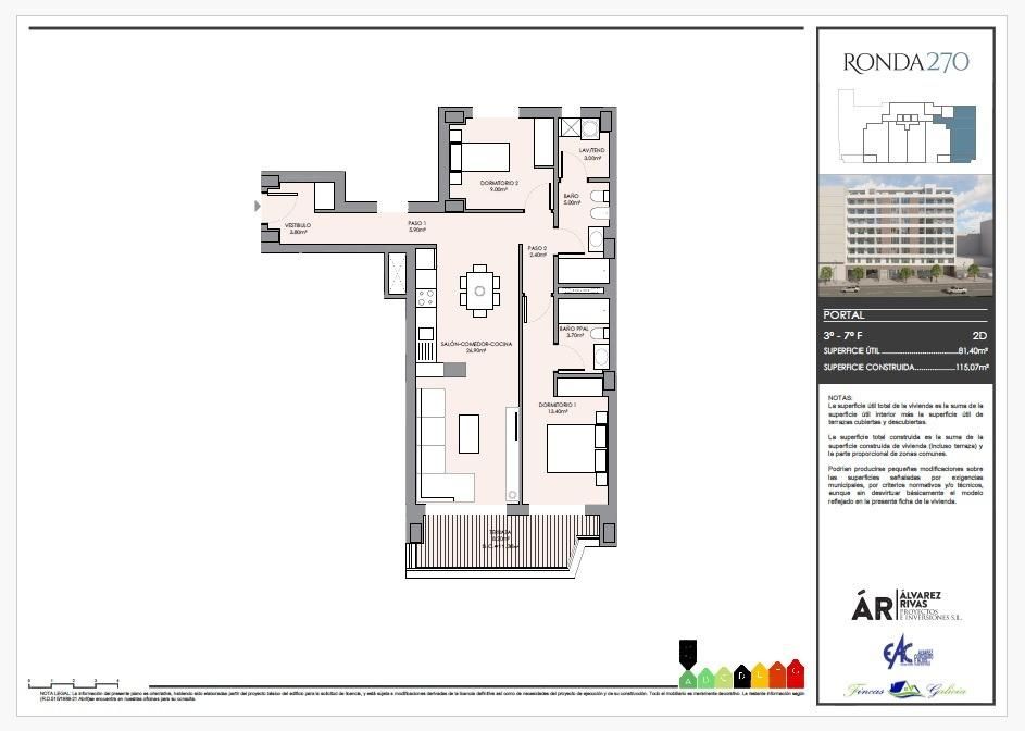 Flat for sale in A Coruña Capital   with Heating, Terrace and Storage room
