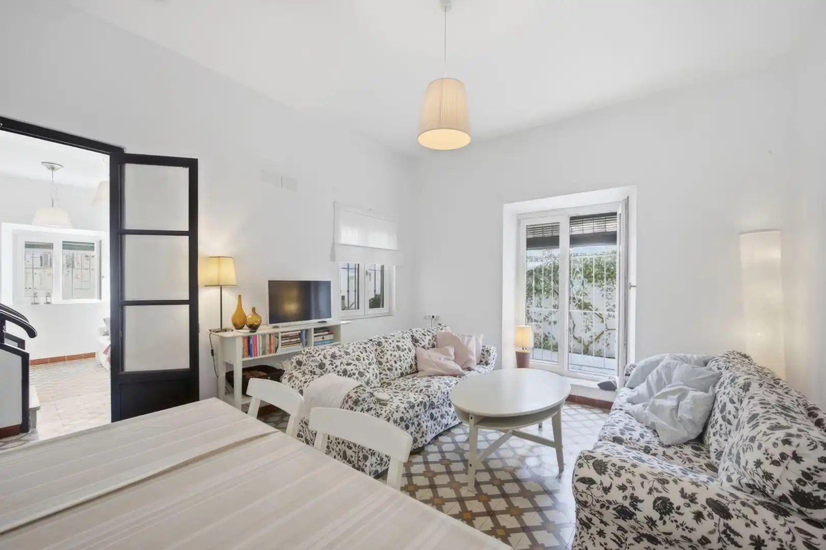 Wohnzimmer von Haus oder Chalet zum Verkauf in Vejer de la Frontera mit Privatgarten, Terrasse und Möbliert