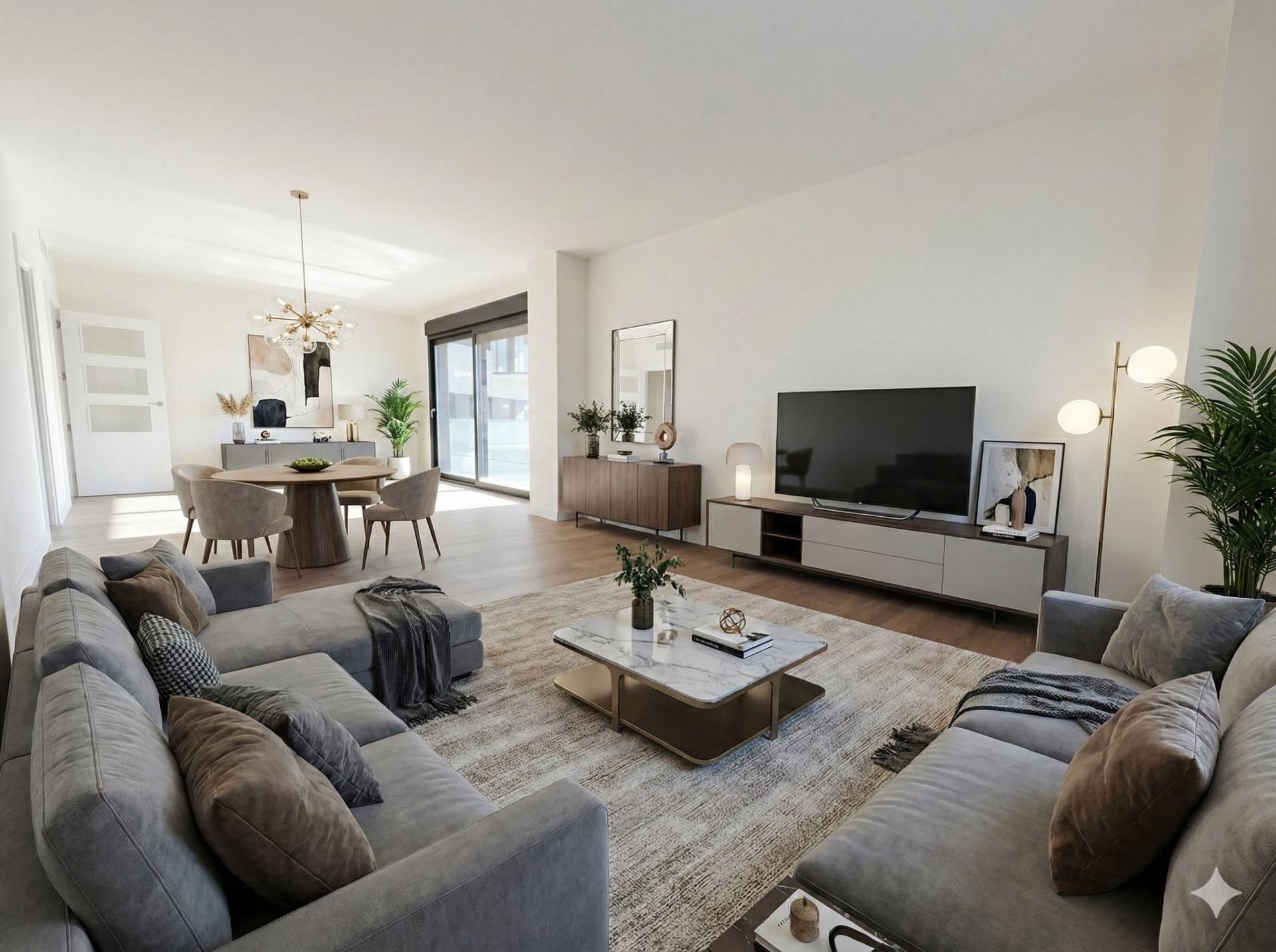 Sala d'estar de Pis en venda en Badajoz Capital amb Calefacció, Jardí privat i Terrassa