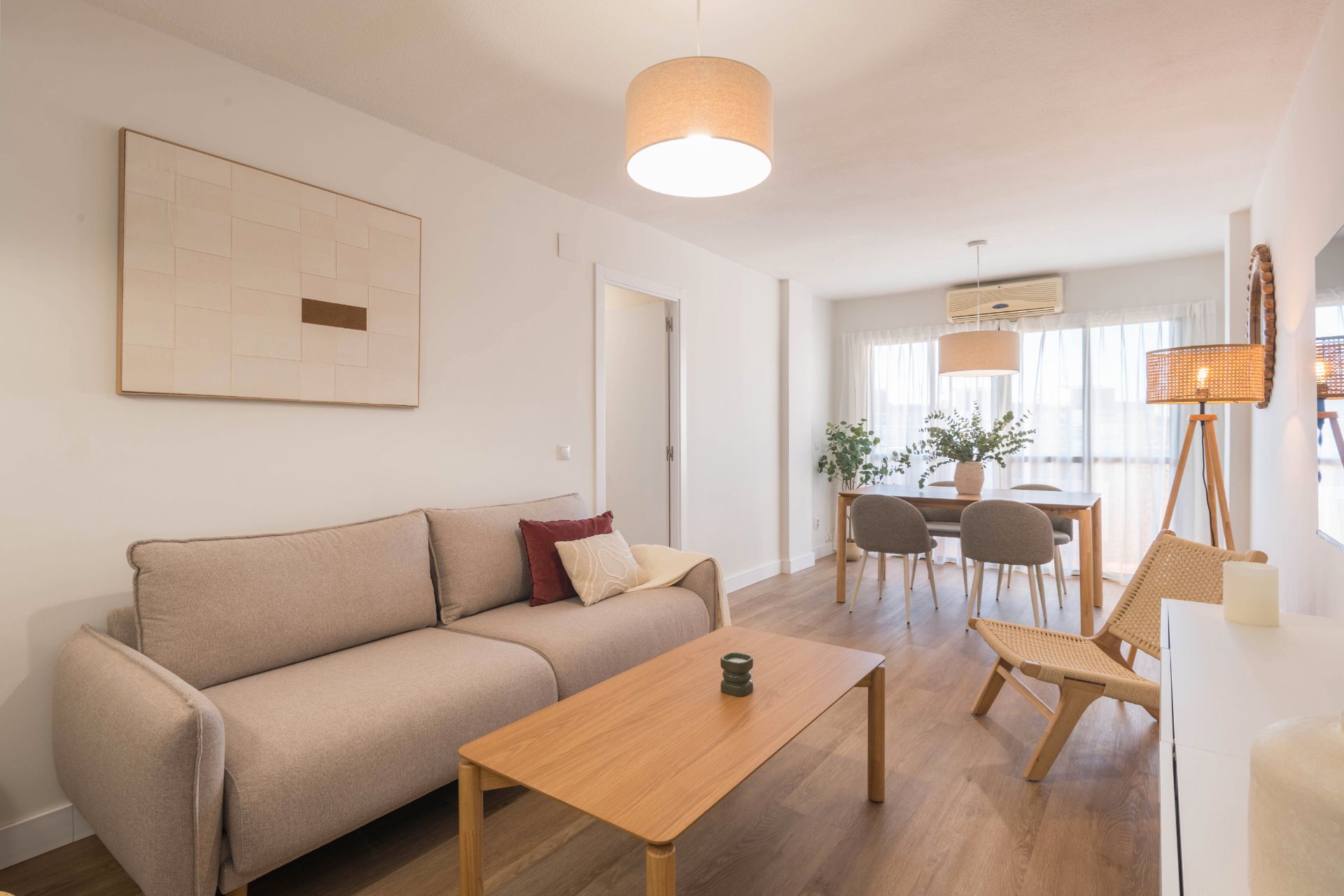 Living room of Flat to rent in Málaga Capital  with Air Conditioner, Terrace and Furnished