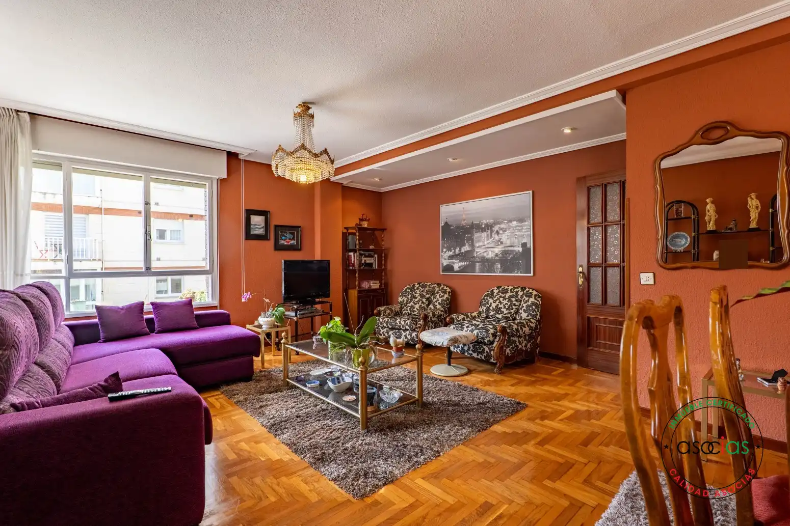 Sala d'estar de Pis en venda en Gijón  amb Calefacció i Parquet