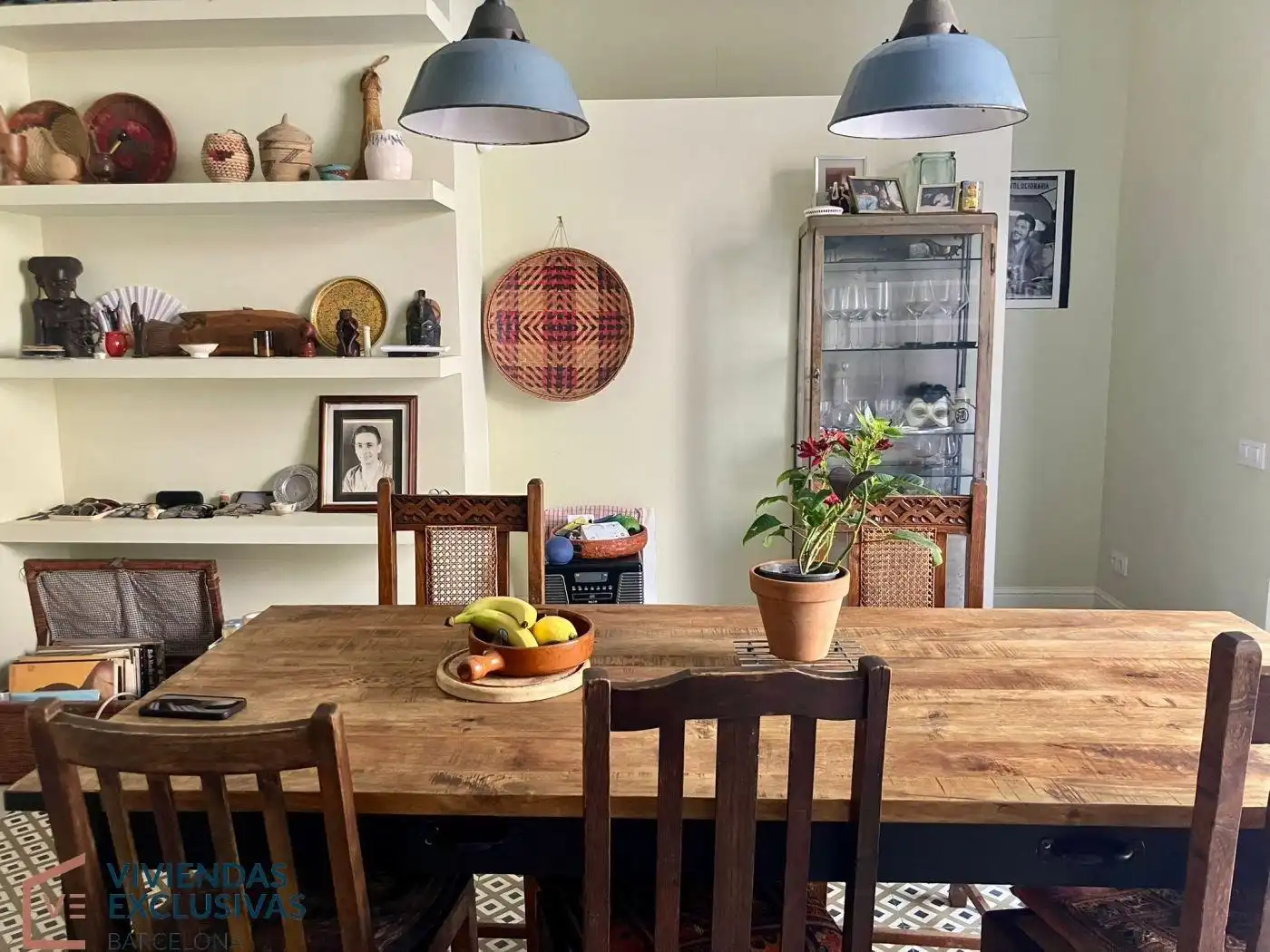 Esszimmer von Wohnung zum Verkauf in Barcelona mit Klimaanlage, Heizung und Privatgarten
