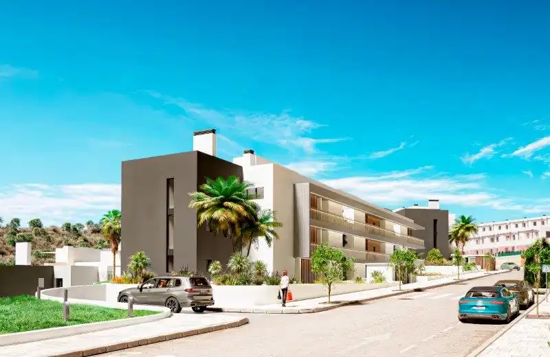 Exterior view of Flat for sale in Manilva  with Air Conditioner, Heating and Private garden