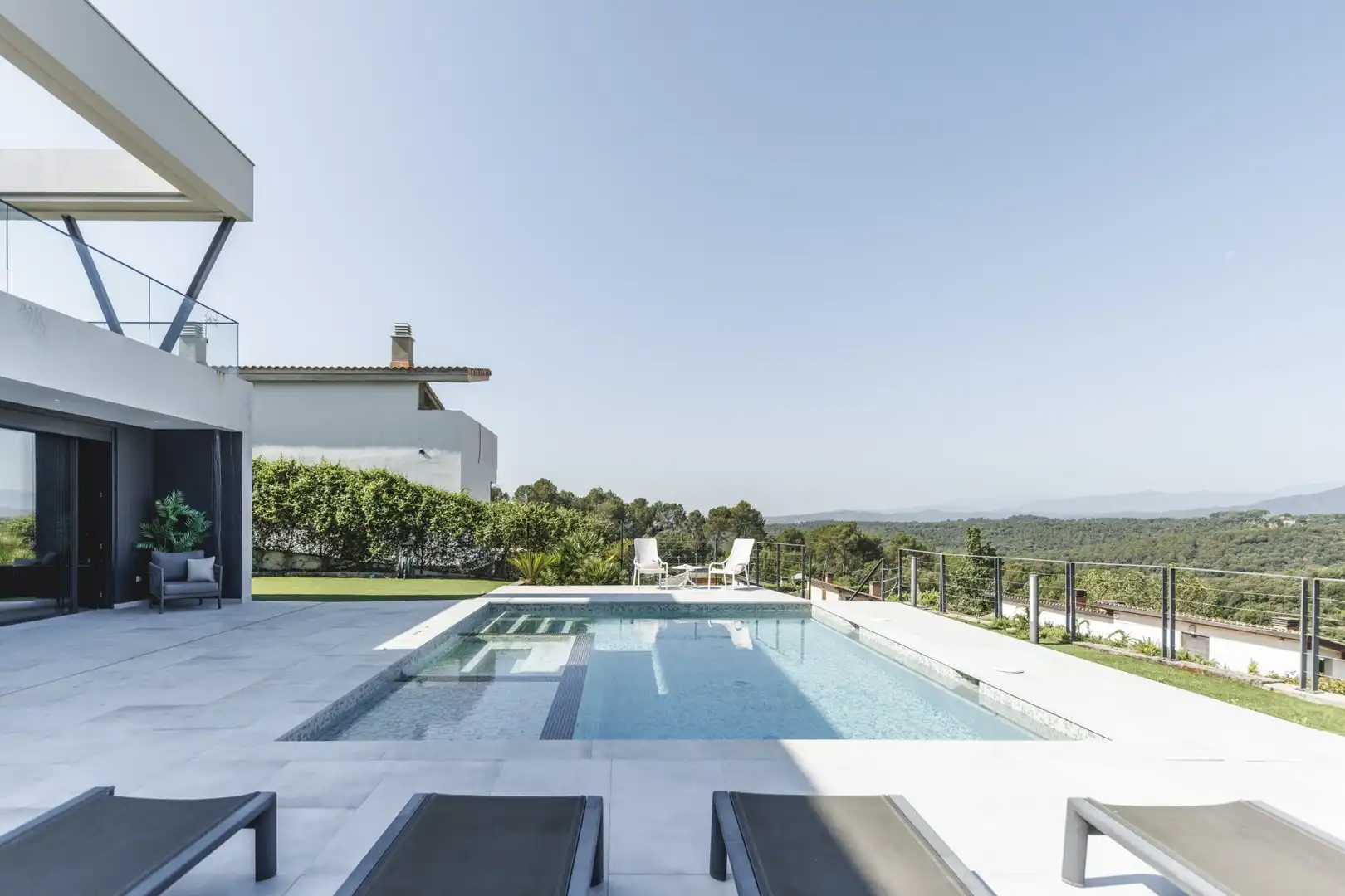 Swimming pool of Houses for sale in Sant Julià de Ramis  with Air Conditioner, Heating and Terrace