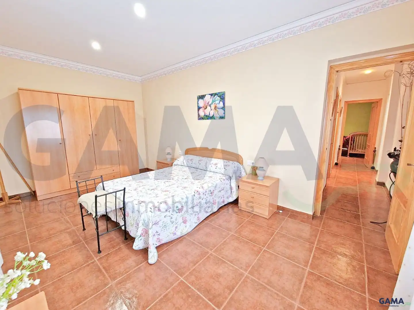 Habitación de Casa o chalet en venta en La Pobla Llarga con Aire acondicionado y Piscina