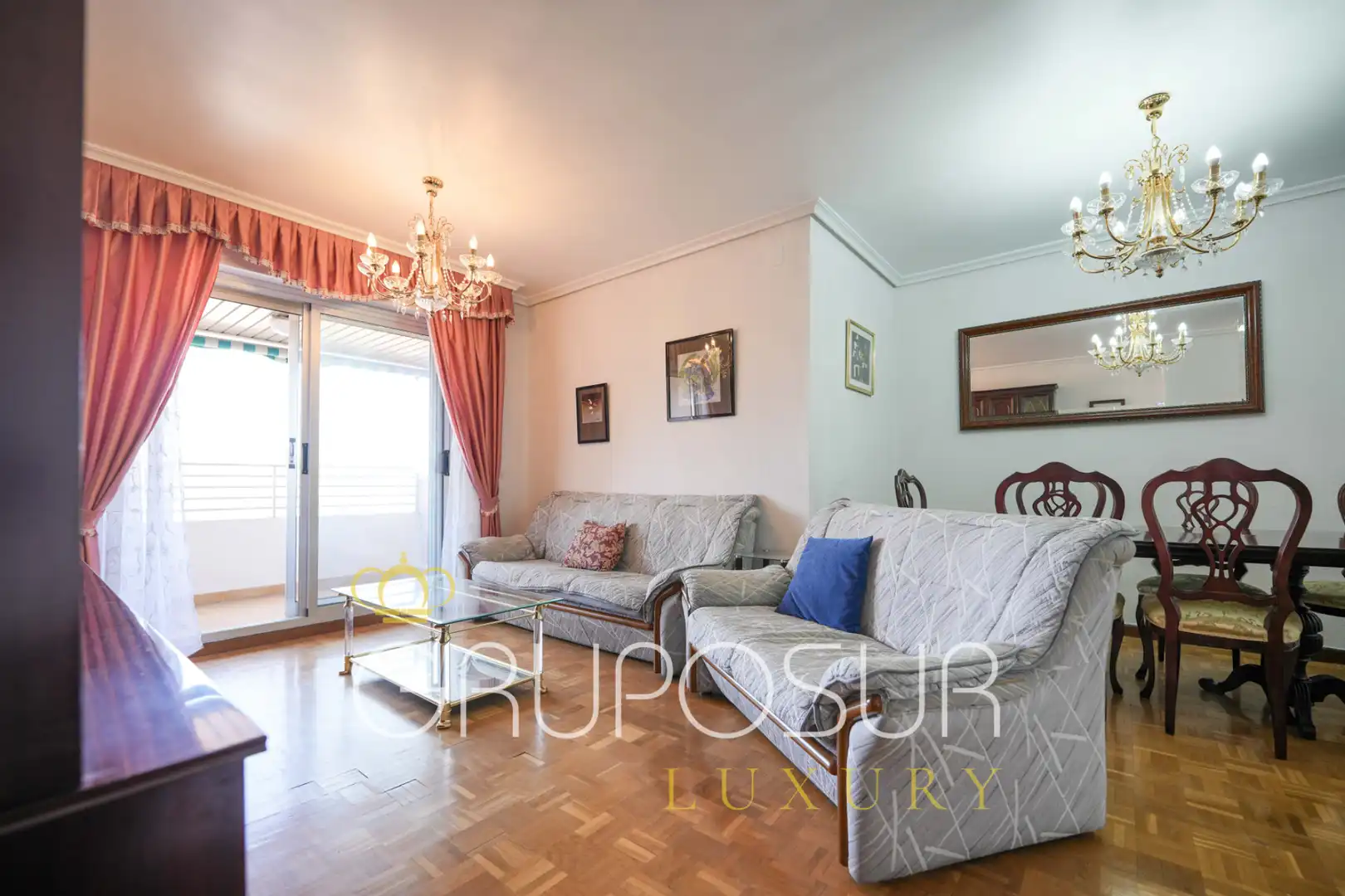 Wohnzimmer von Wohnung zum Verkauf in Valladolid mit Heizung, Privatgarten und Parkett