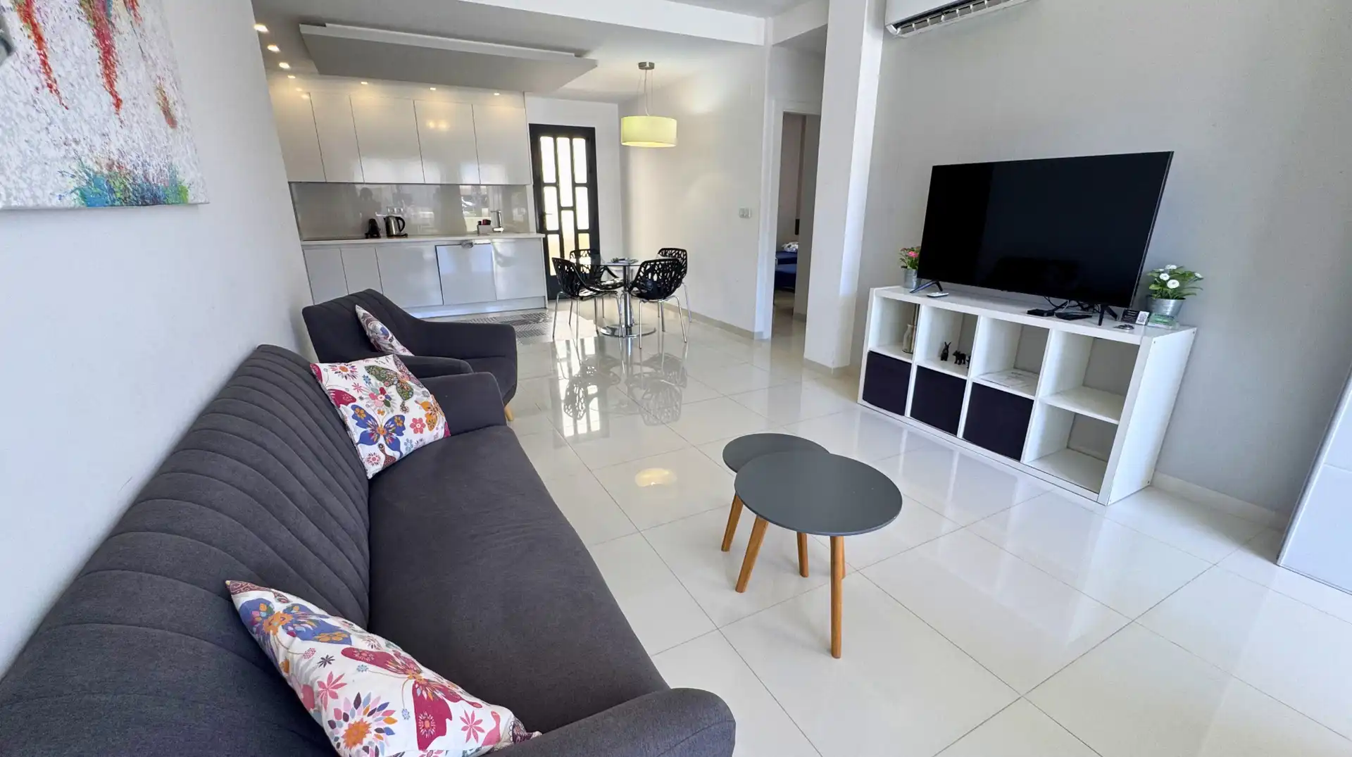 Sala de estar de Planta baja en venta en Pilar de la Horadada con Aire acondicionado, Terraza y Piscina