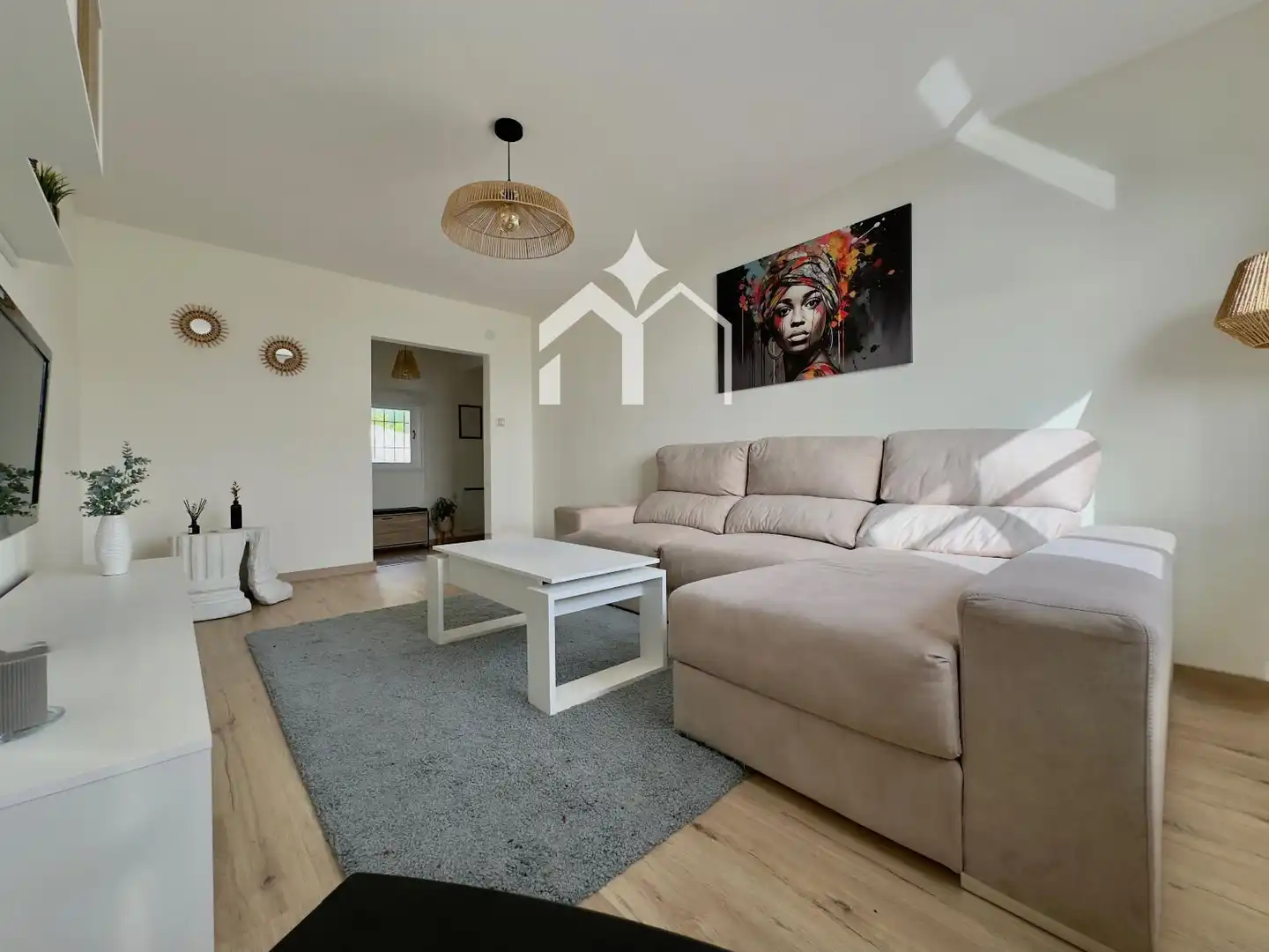 Living room of Houses for sale in Moaña  with Heating, Private garden and Parquet flooring