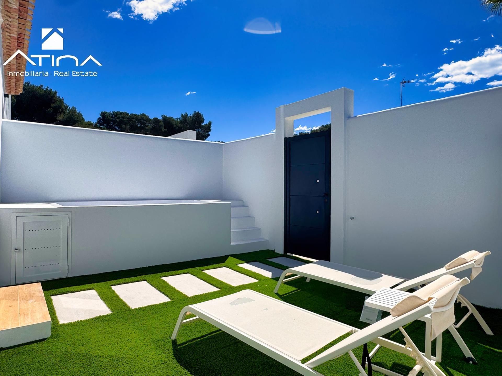 Terraza de Casa adosada en venta en Jávea / Xàbia con Jardín privado, Piscina y Amueblado