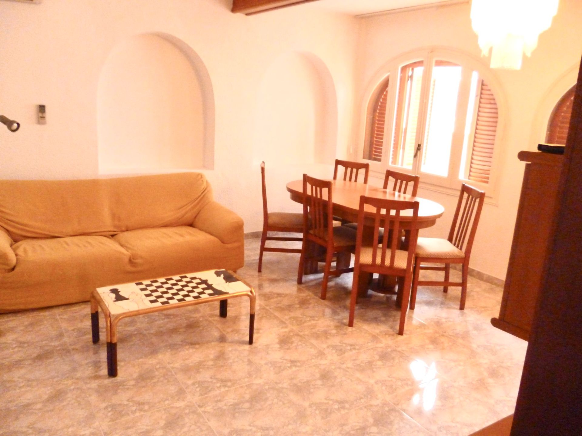 Living room of Flat for sale in Bell-lloc d'Urgell  with Air Conditioner, Heating and Furnished