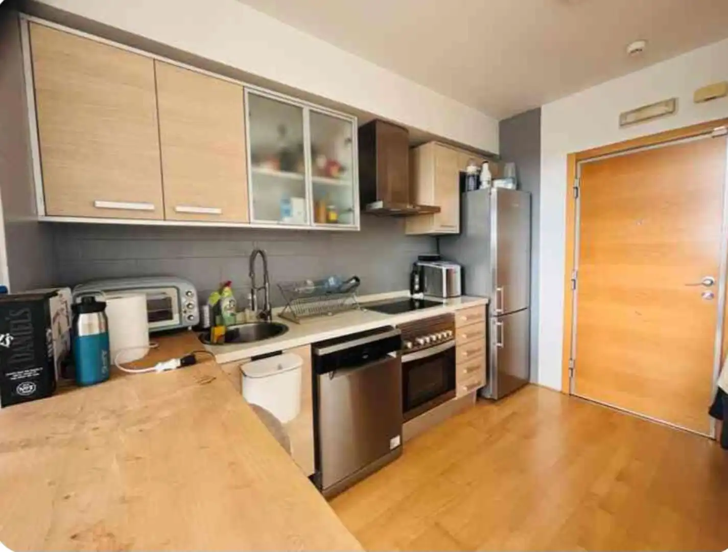 Küche von Wohnung zur untervermieten in Burjassot mit Klimaanlage, Terrasse und Möbliert