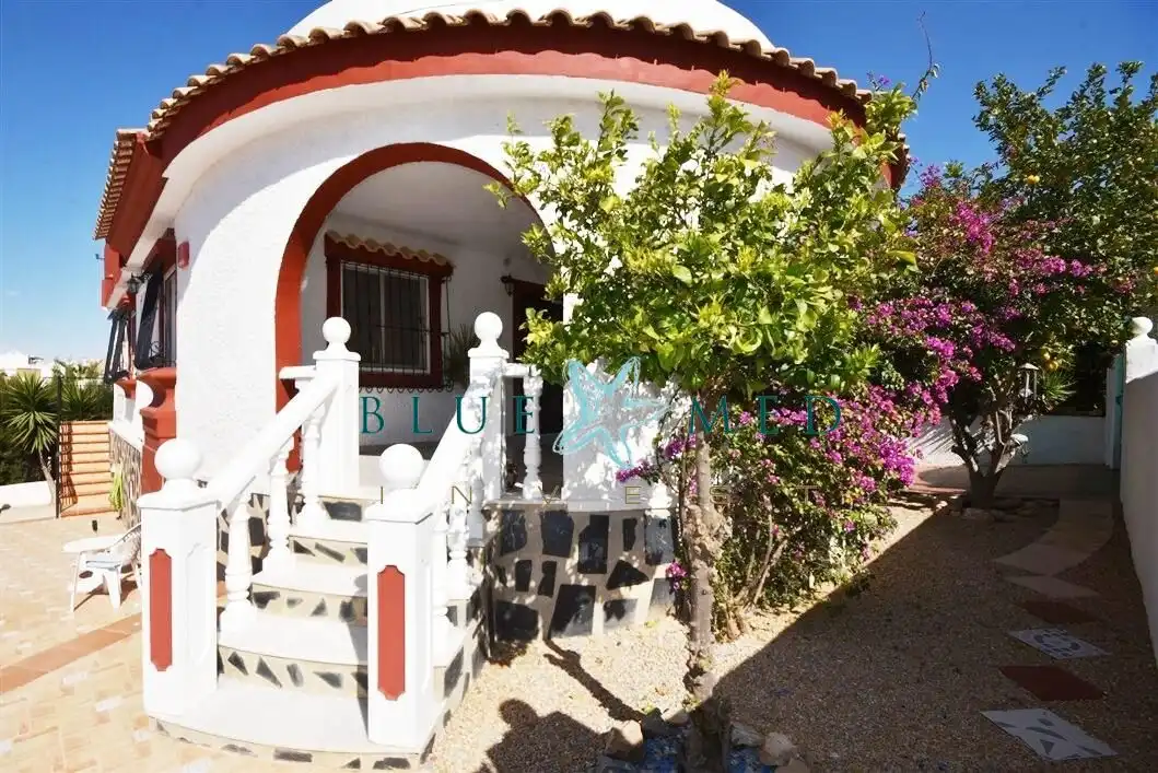 Vista exterior de Casa o chalet en venta en Mazarrón con Jardín privado, Terraza y Piscina