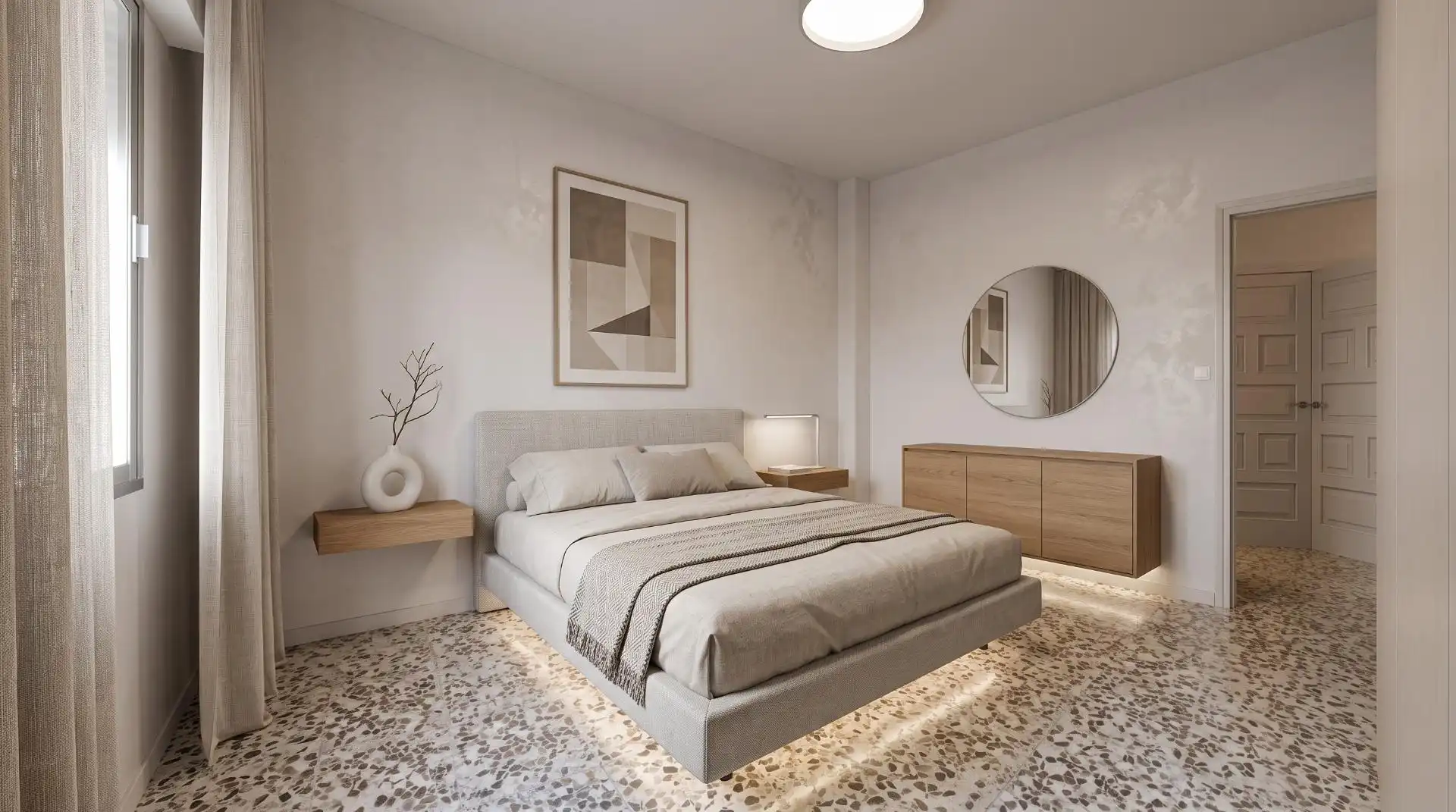 Habitación de Casa adosada en venta en Sanlúcar la Mayor con Aire acondicionado, Calefacción y Terraza