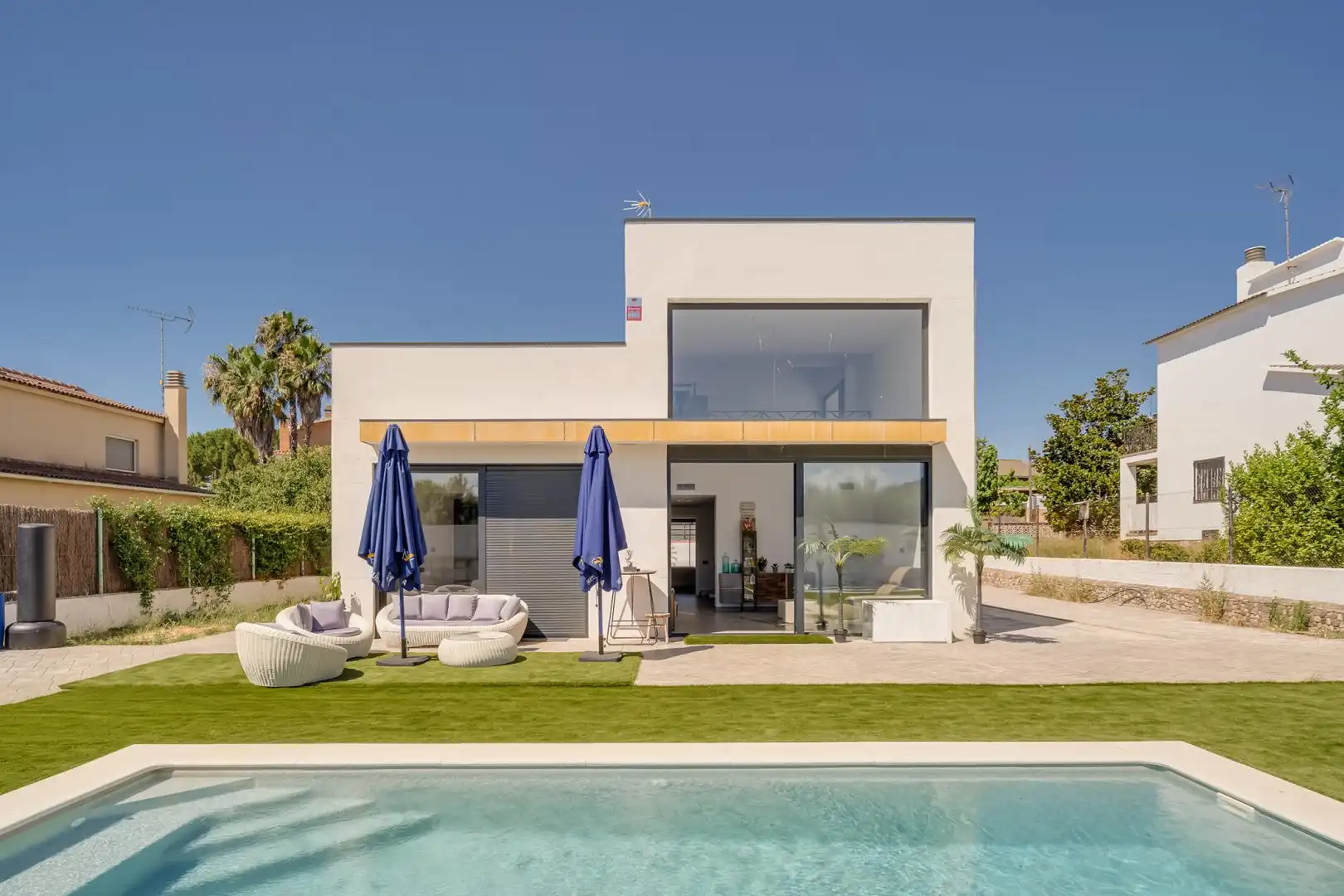 Vista exterior de Casa o xalet en venda en Sentmenat amb Calefacció i Jardí privat