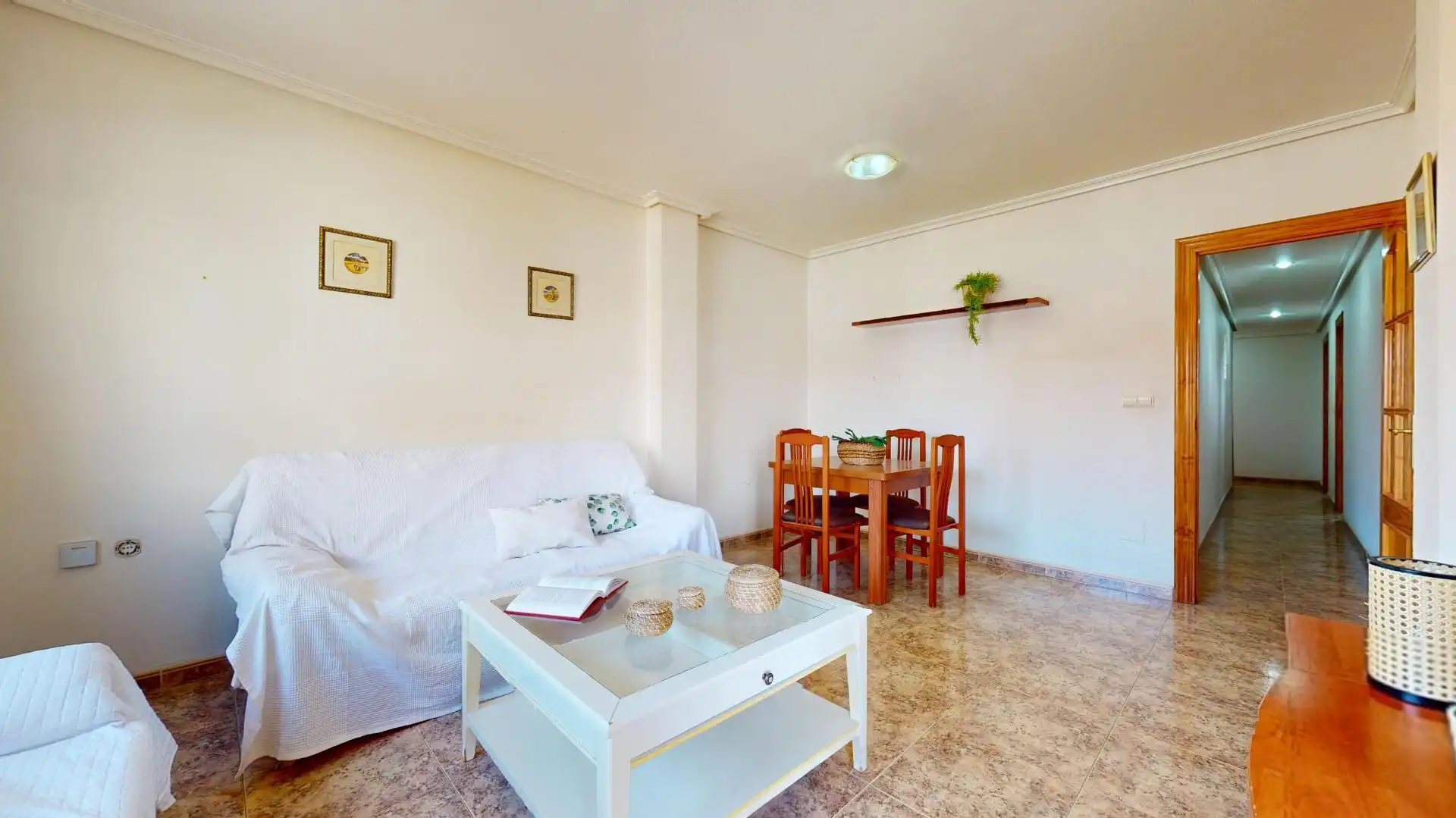 Sala d'estar de Pis en venda en Pilar de la Horadada amb Aire condicionat, Terrassa i Moblat