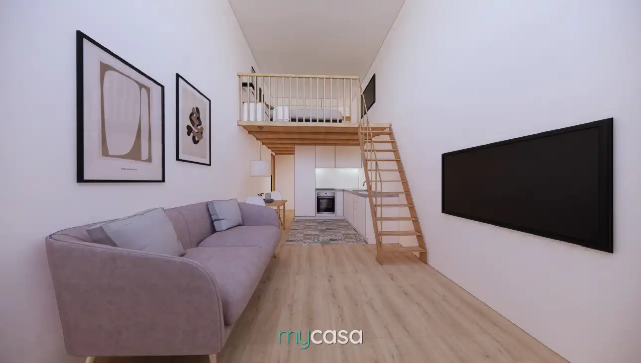 Sala d'estar de Loft en venda en Badalona amb Parquet, Forn i Alarma
