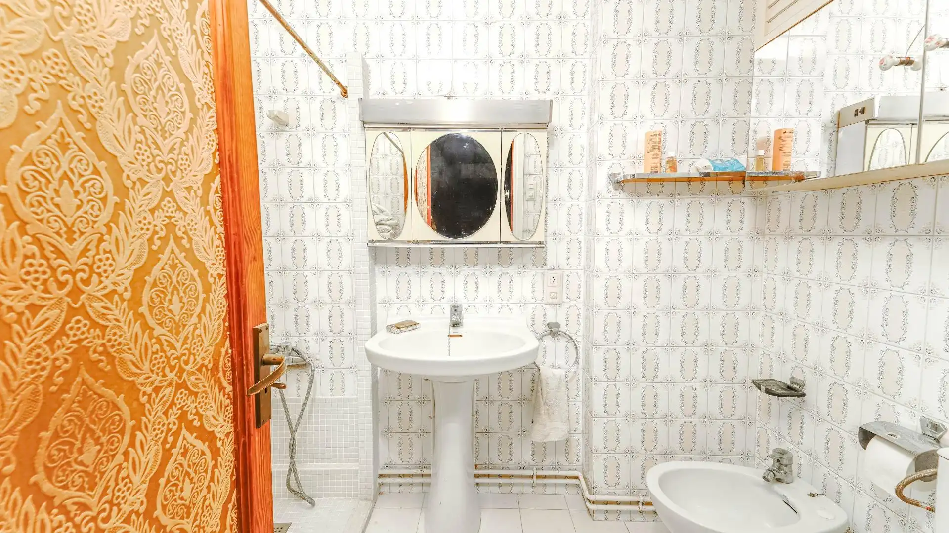 Badezimmer von Wohnung zum Verkauf in  Palma de Mallorca mit Parkett