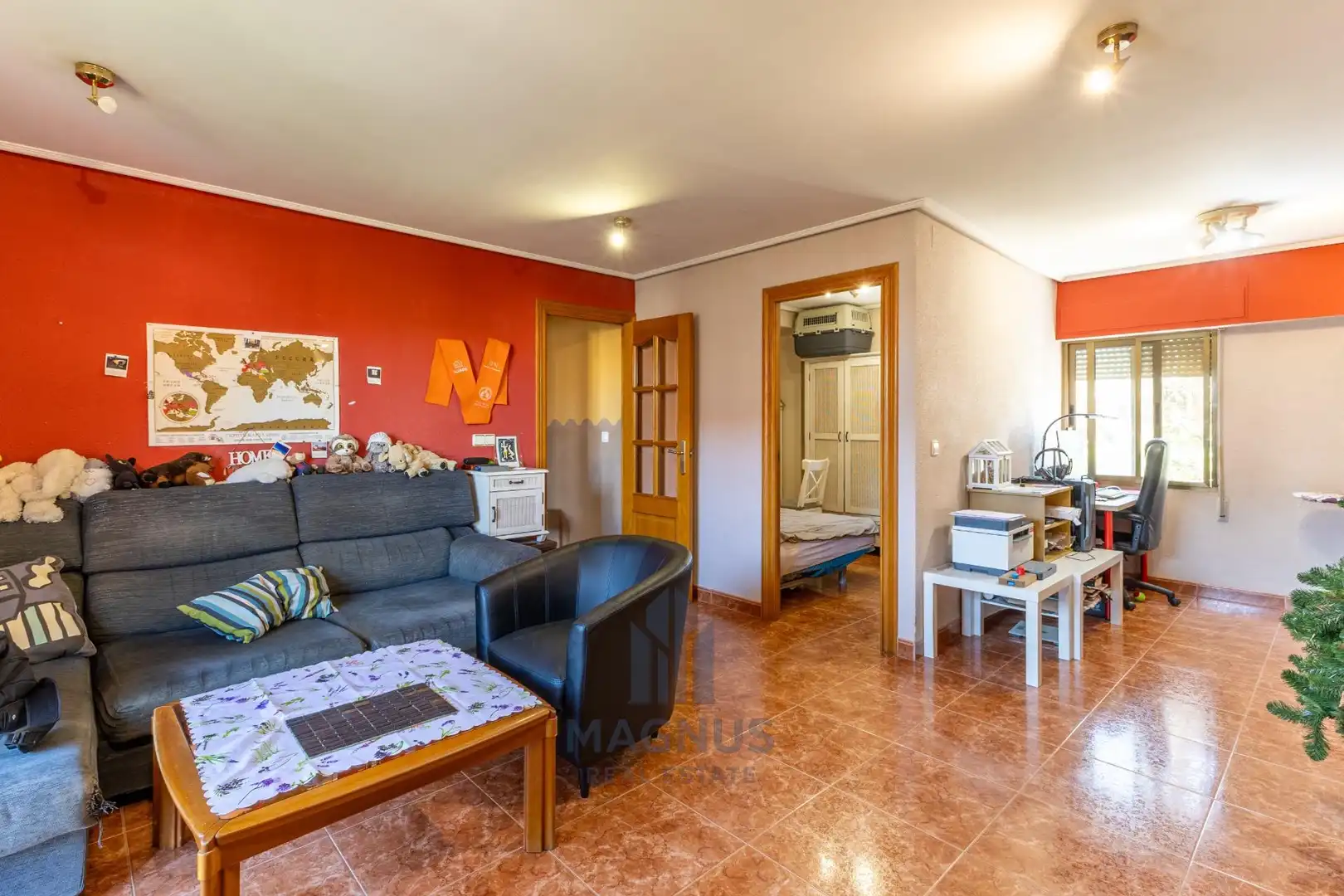 Wohnzimmer von Wohnung zum Verkauf in Valencia mit Klimaanlage und Balkon