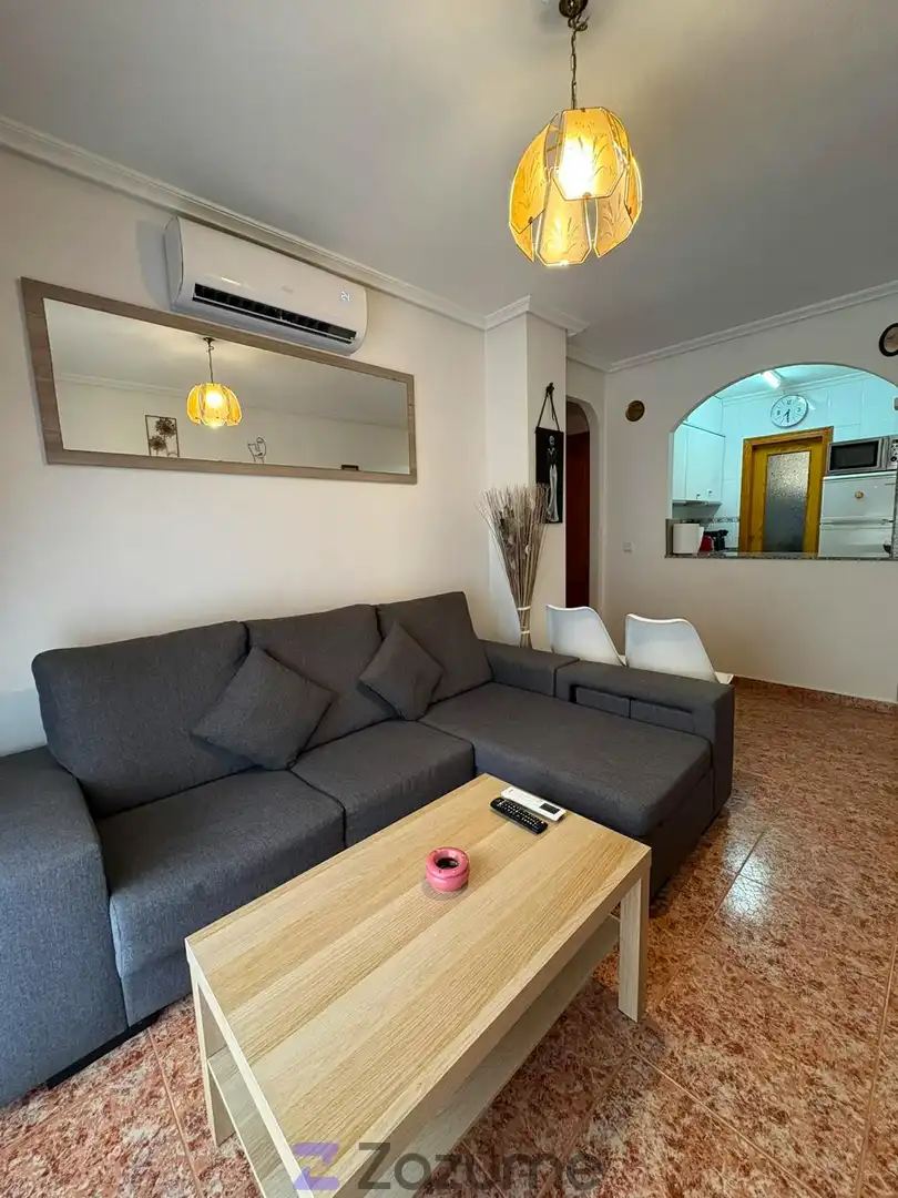 Sala de estar de Piso de alquiler en Torrevieja con Aire acondicionado, Calefacción y Piscina